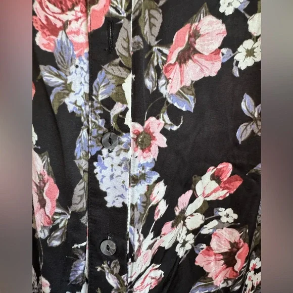 Olivaceous Floral Dance Romantic Silk Sundress Polo Mini Dress New Preppy Date - Picture 7 of 12